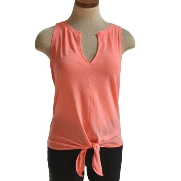 Victoria's Secret Sport Orange  Sleeveless front tie top, Size S - Picture 1 of 11
